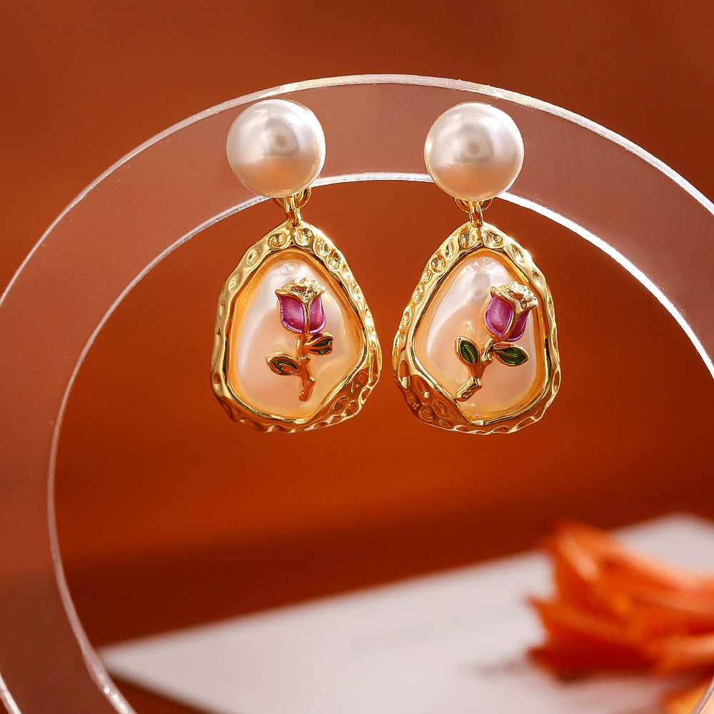 Baroque Pearl Stud Earrings